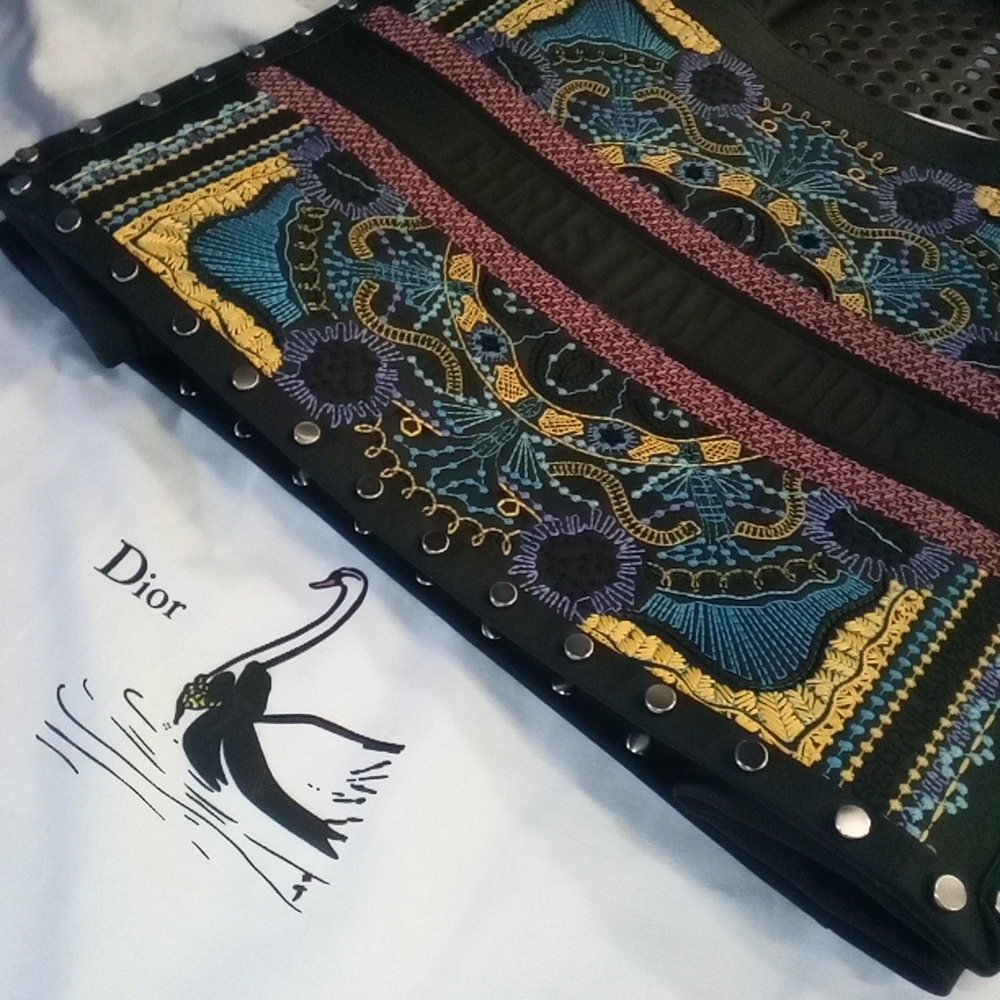 Dior Multicolor Embroidered Tote - Picture 2 of 3